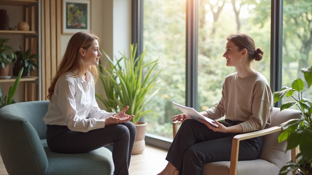 Vrouw in sportkleding doet yogaoefening in een lichte trainingsruimte