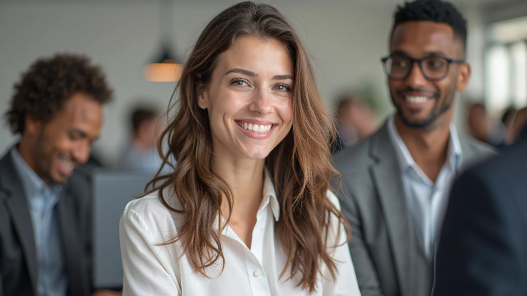 Professionele foto van een diverse groep collega's die samenwerken aan een project met plezier en energie, zakelijke casual kleding, modern kantoor, samenwerking en vreugde, helder licht, wazig achtergrond, GEEN tekst, GEEN watermerken